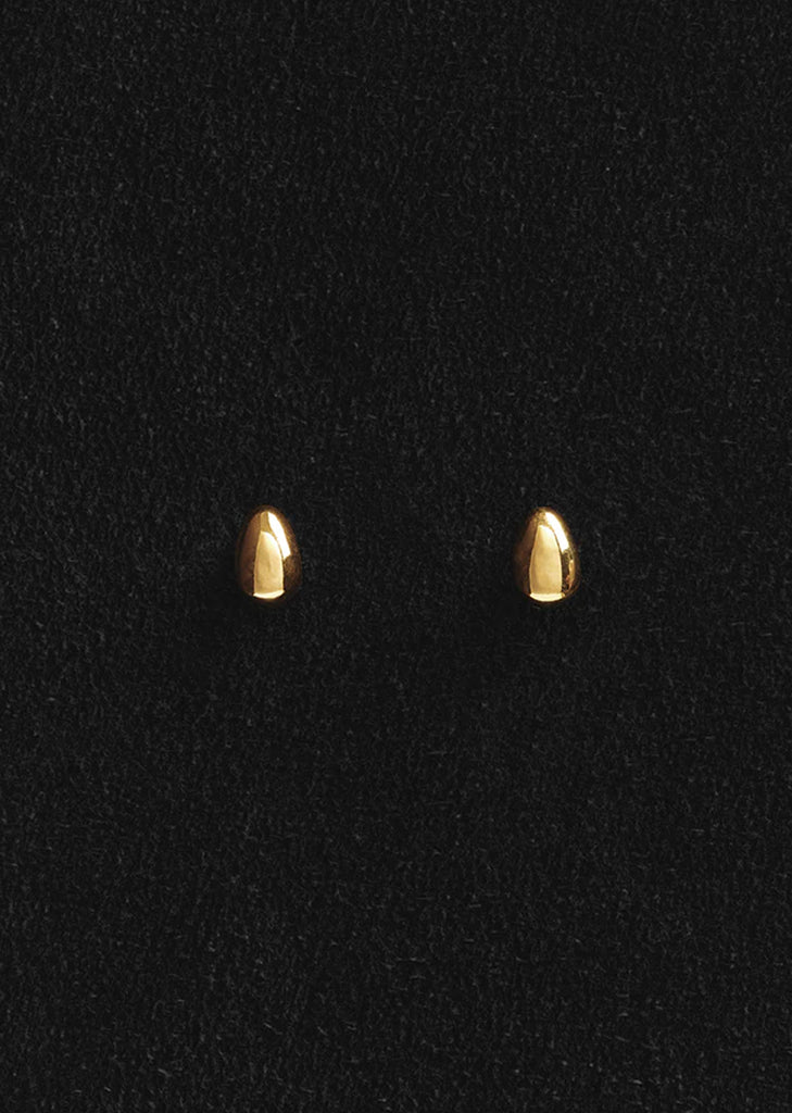 Gold Tiny Egg Studs