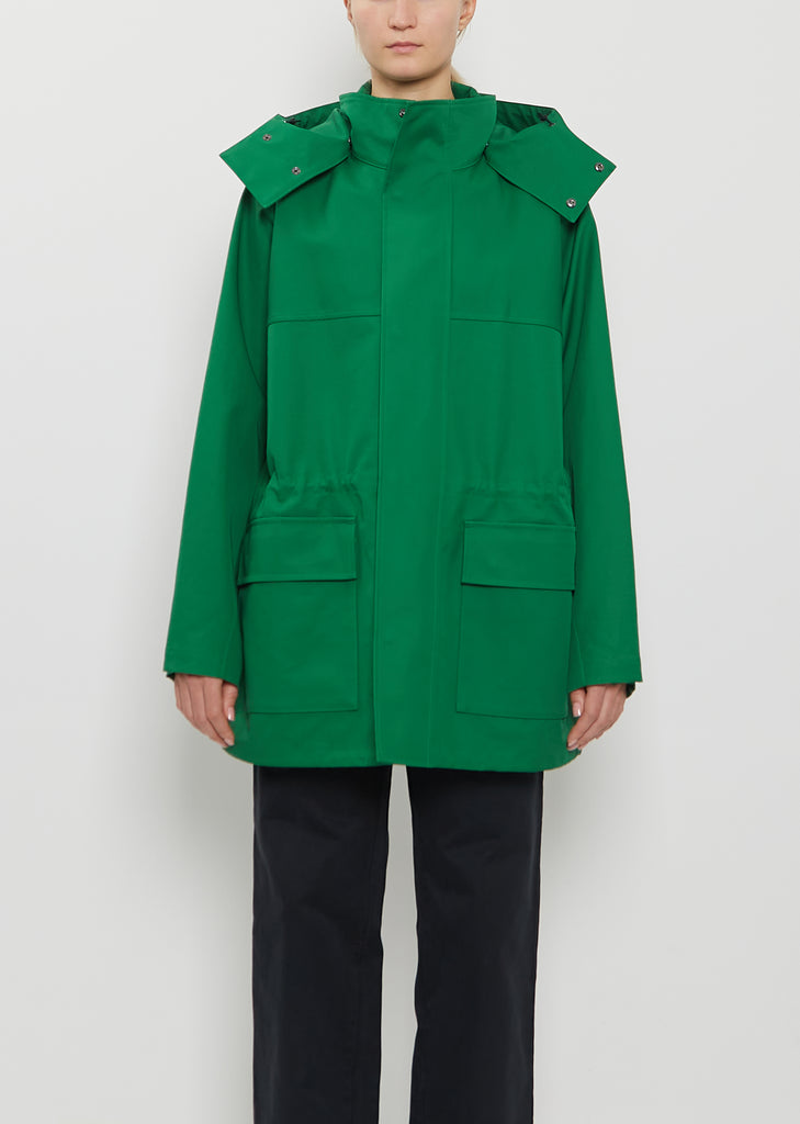 Bonded Cotton Gabardine Blouson — Green