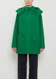 Bonded Cotton Gabardine Blouson — Green