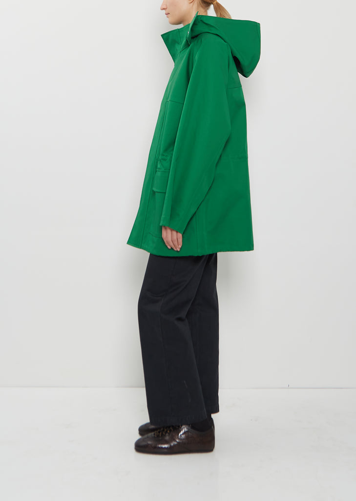 Bonded Cotton Gabardine Blouson — Green