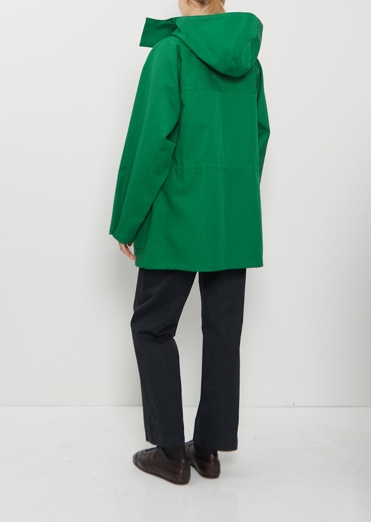 Bonded Cotton Gabardine Blouson — Green