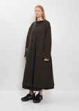 Wool Felt Collarless Coat
