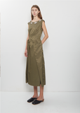 Peeling Waist Embellished Portrait Dress