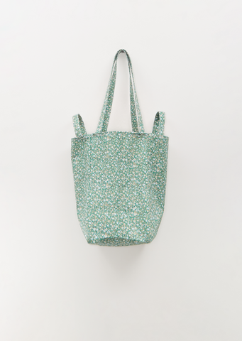 Exclusive Cotton Flower Tote M — Green