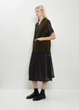 Cashmere Rib Stitch Cardigan Vest
