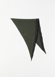 Tipped Wool Scout Scarf — Green / Charcoal