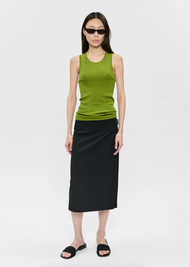 Heirloom Knit Tank — Asparagus