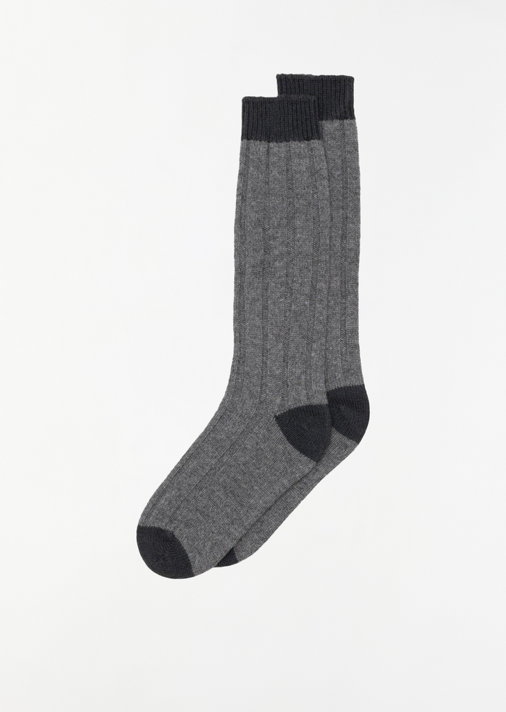 Tipped Socks — Siberian Grey