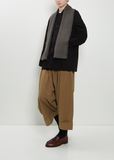 Four Sided Fringe Cashmere Scarf — Dark Charcoal