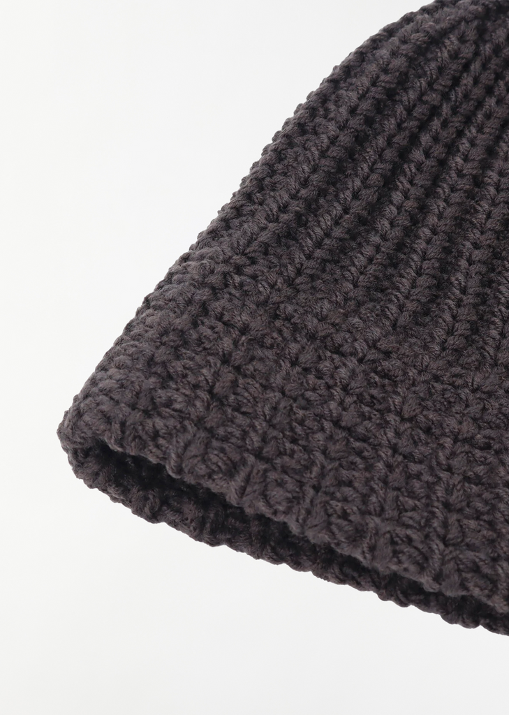 Knit Stitch Hat — Grey