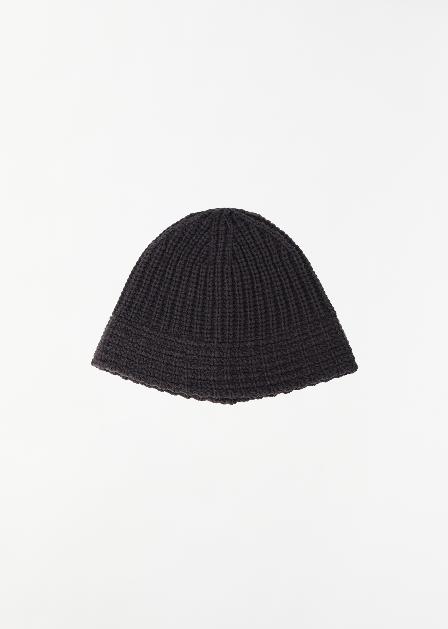 ★CPGN STUDIO_COMPAGNO★ Striped wappen knit charcoal black Knit Stitch Hat — Grey – La Garçonne