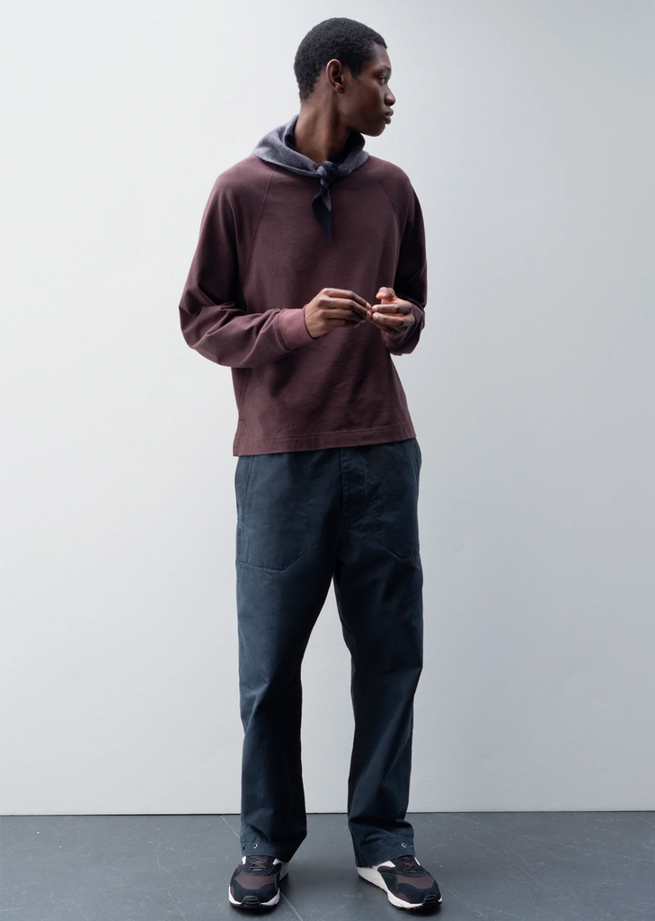 Tipped Wool Scout Scarf — Grey / Ink