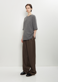 Raven Mercerized Wool Sweater — Anthracite Melange