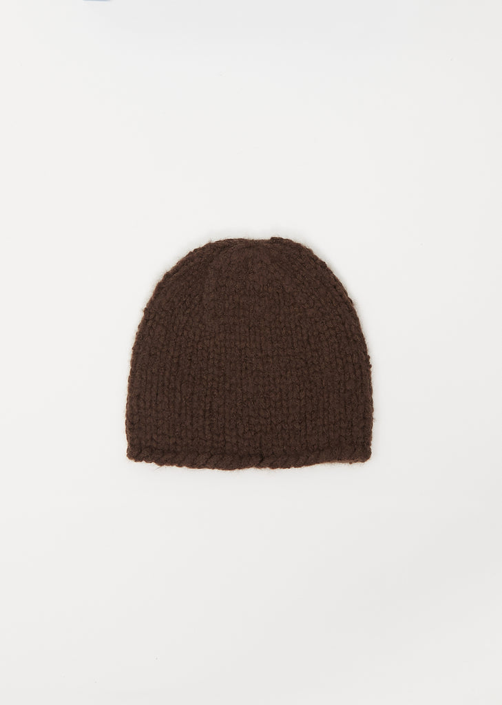 May Cashmere Silk Beanie — Umbra / Dark Taupe