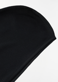 Merino Wool Head Scarf — Black