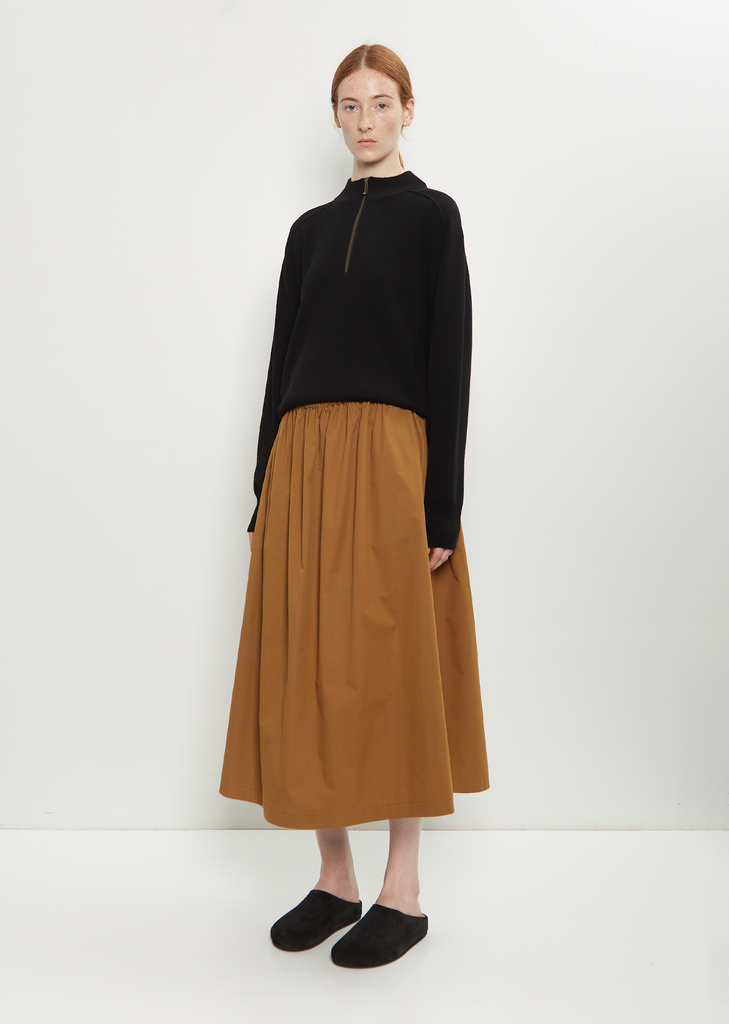 Cotton Gathered Skirt — Hemp