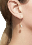 Half Pearl Chain Earring 90°