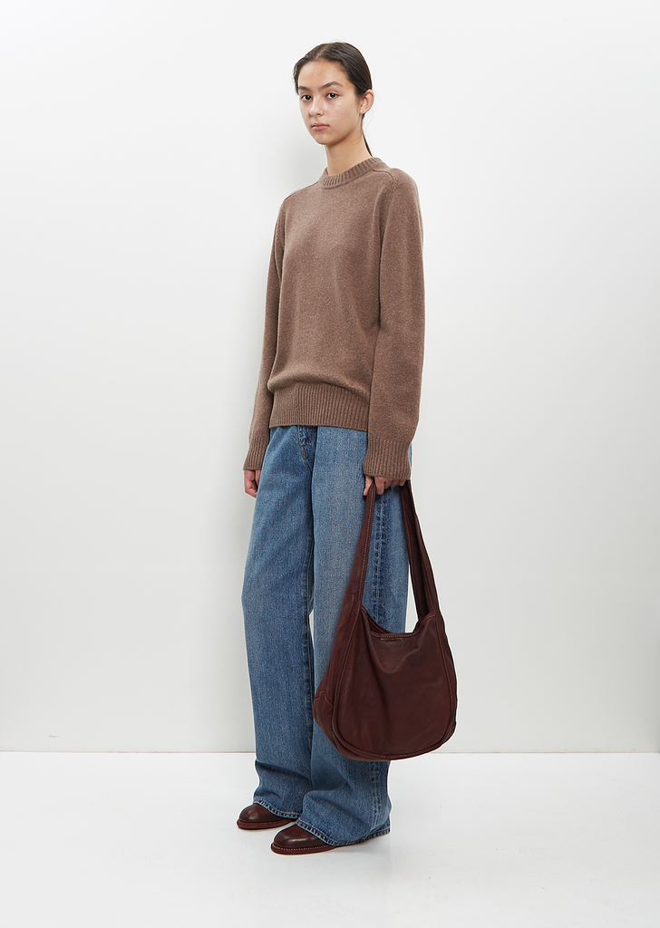 Hobo Leather Bag — Burgundy