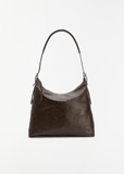 Belted Hobo Bag — Dark Brown