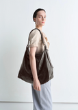 Belted Hobo Bag — Dark Brown