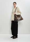 Belted Hobo Bag — Dark Brown