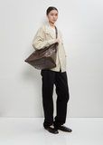 Belted Hobo Bag — Dark Brown