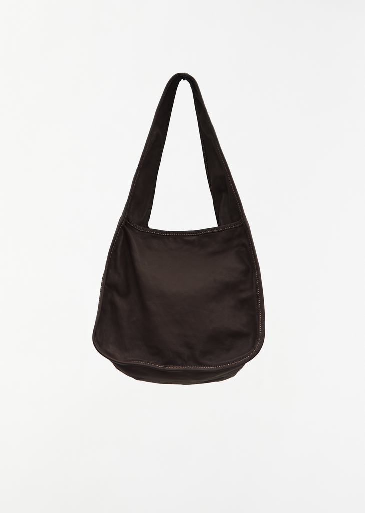 Leather Hobo Leather Bag — Dark Brown