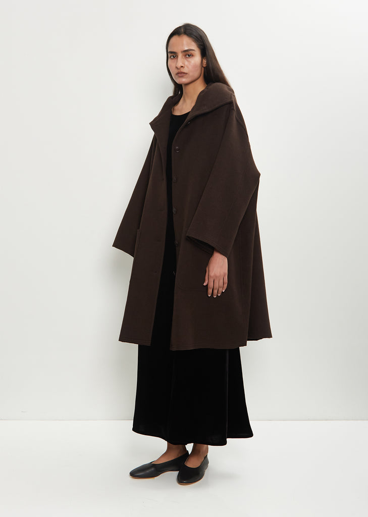 Double Face Wool Hooded Coat