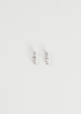 White Diamond Rivulet Spread Oval Hoops