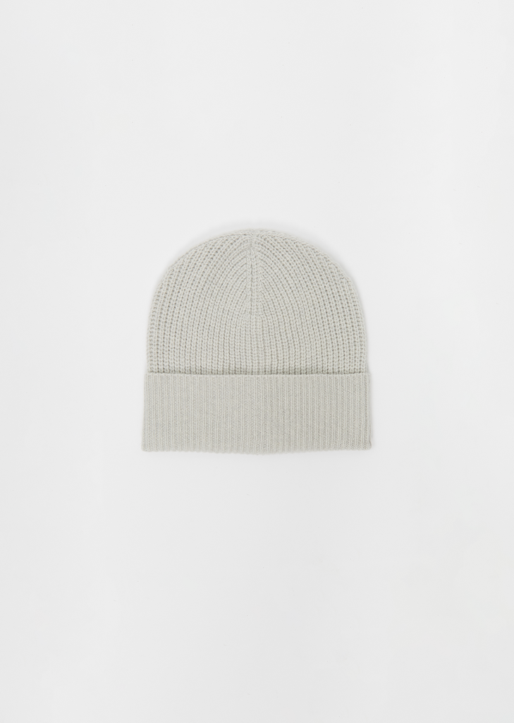 Ribbed Wool Cashmere Hat — Ice