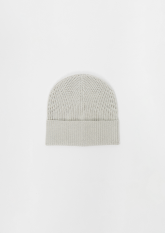 Ribbed Wool Cashmere Hat — Ice