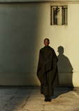 Aspen Wool Cashmere Poncho — Black