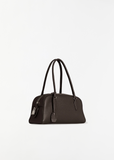 E/W India Grained Leather Bag, Small — Walnut Shadow