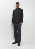 Regular Cotton Silk Shirt — Squid Ink