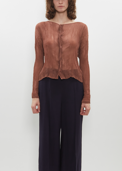 ISSEY MIYAKE CHIFFON TWIST カーディガン 薄いピンク 【公式通販】