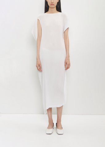 Shadow Study Pleats Solid Dress