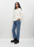 Cotton Bahia V-Neck Sweater — Rice Ivory