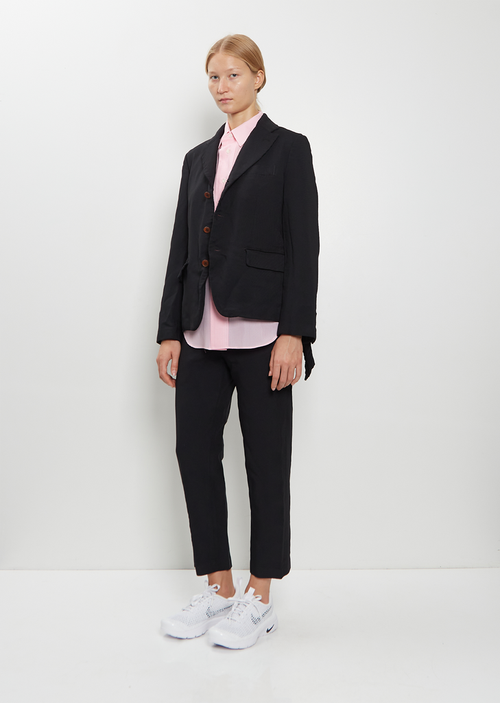 Draped Panel Twill Jacket