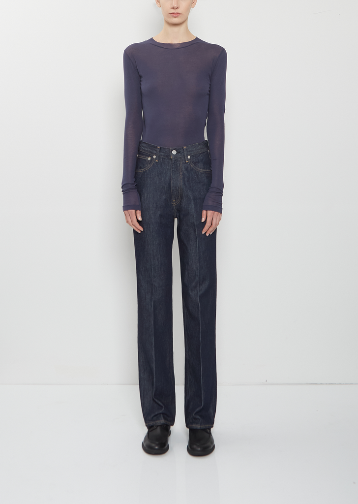 Hard Twist Denim 5P Pants – La Garçonne Hard Twist Denim 5P Pants – La Garçonne