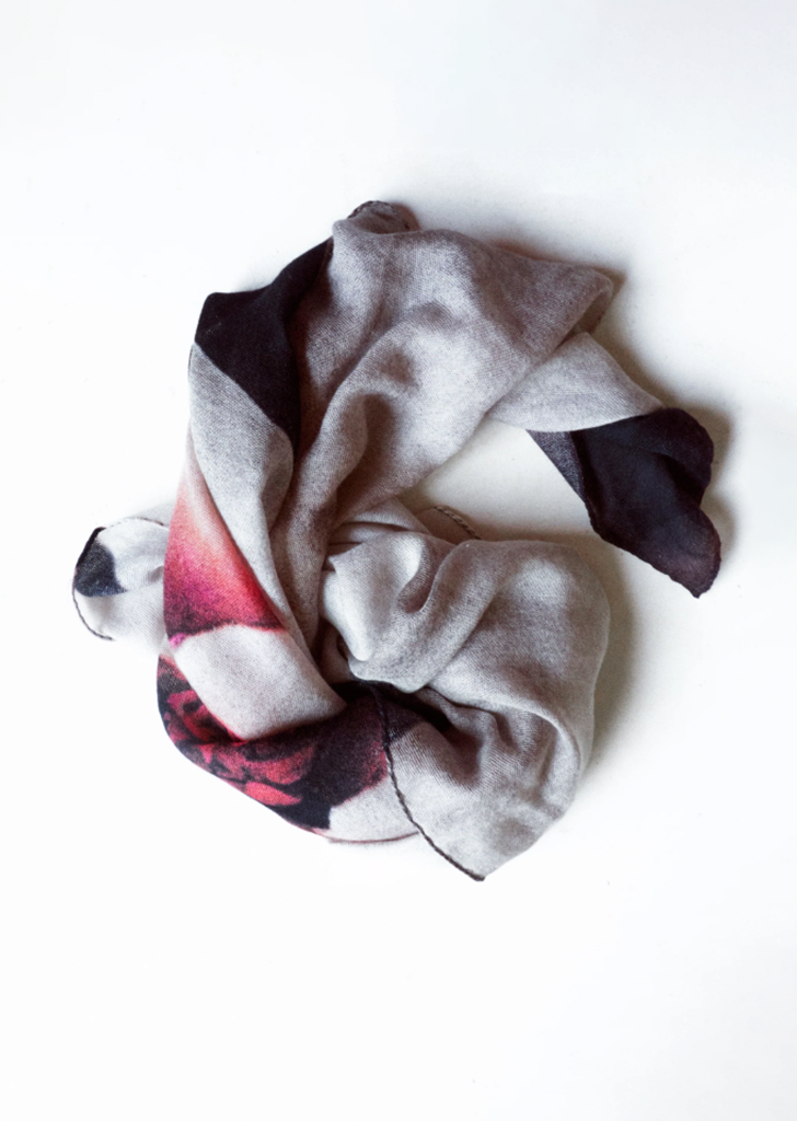 Exclusive Silk Cashmere Scarf — Petals