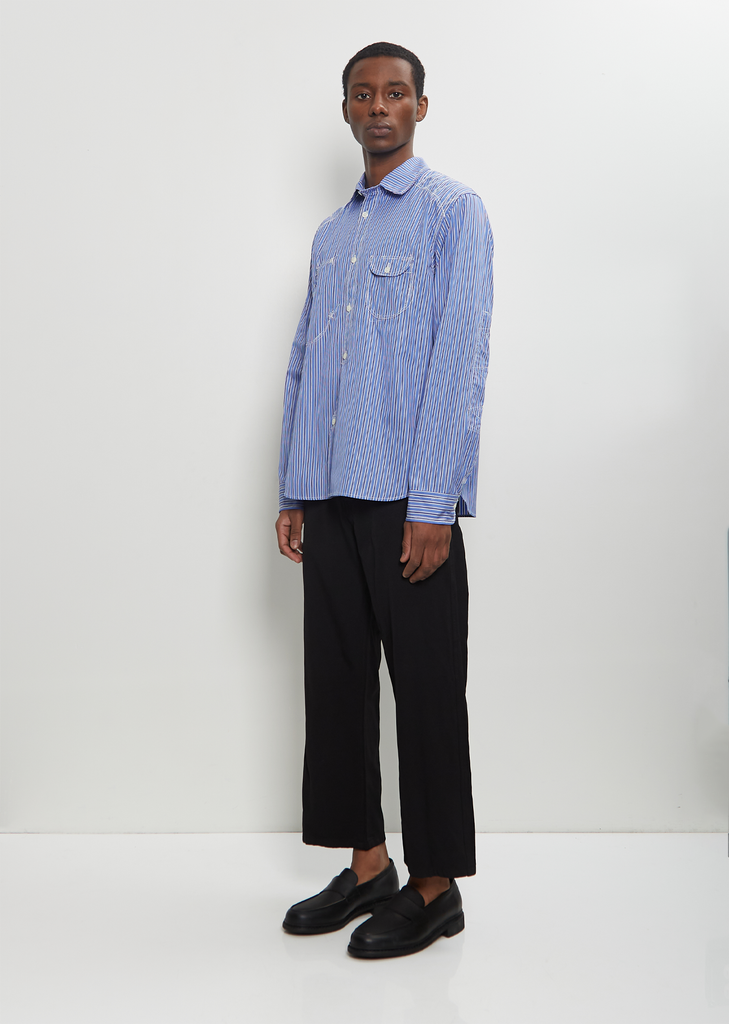 Contrast Stitch Button Up Shirt