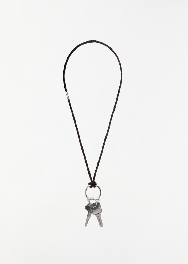 Braided Leather Keyring Necklace
