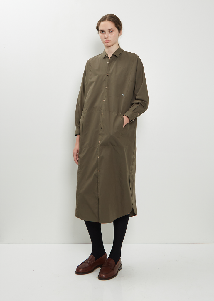 Breathing Cotton Shirt Dress