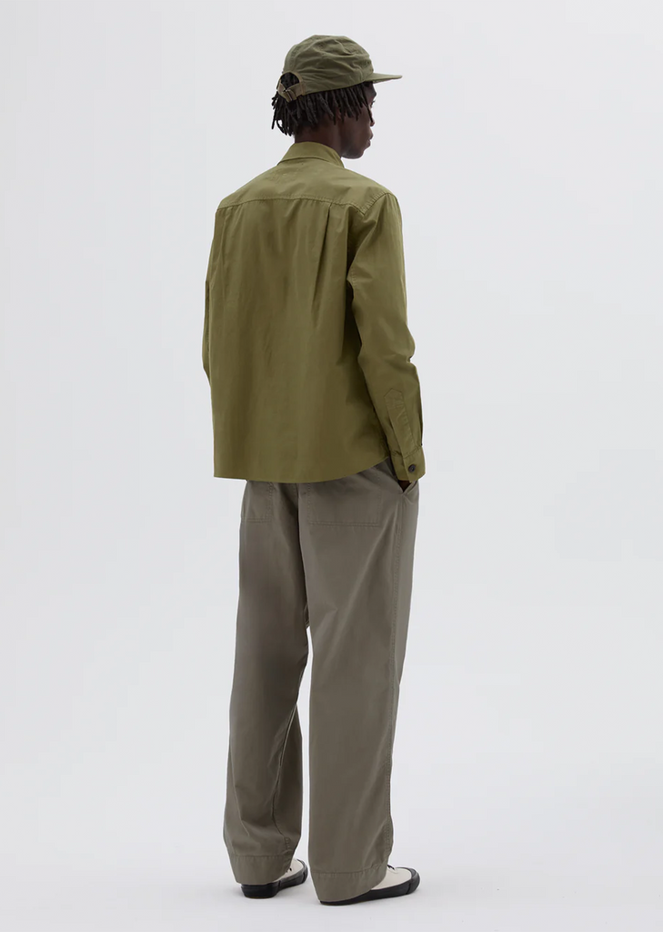 Organic Cotton Overall Shirt — Khaki Green