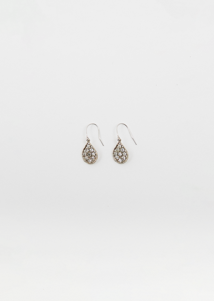 Bijoux Lace Earrings — White Gold