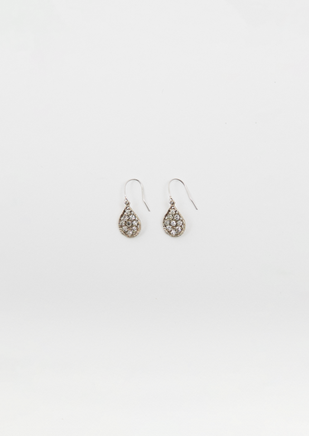 Bijoux Lace Earrings — White Gold