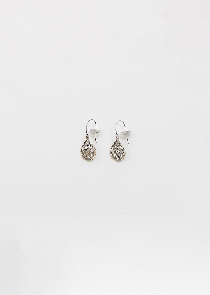 Bijoux Lace Earrings — White Gold