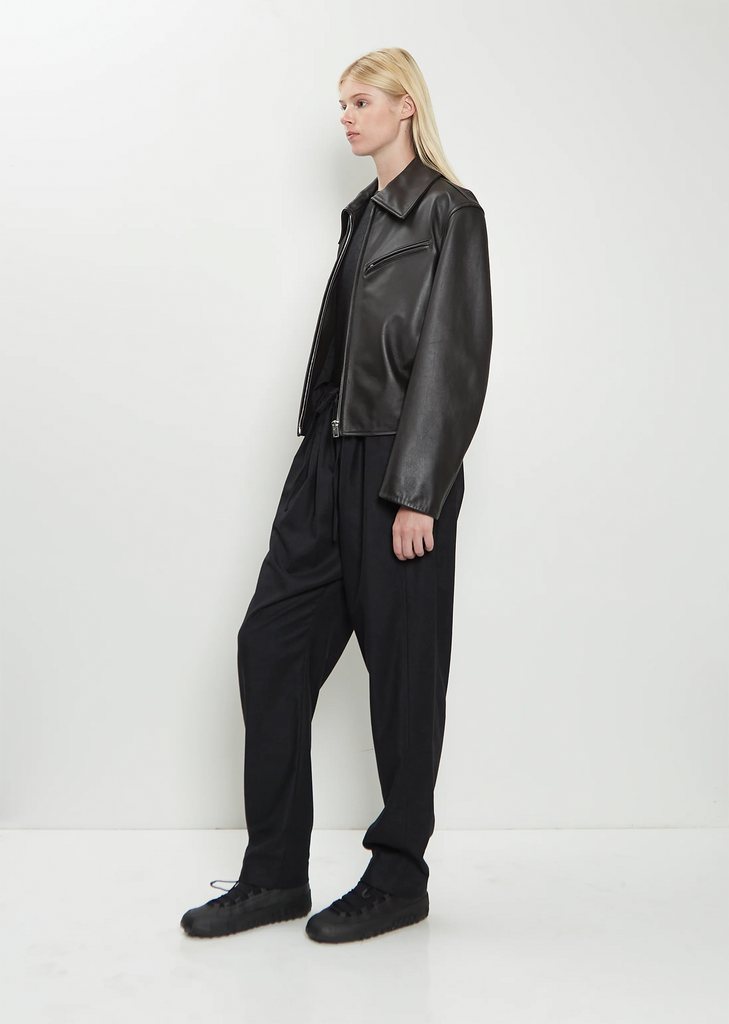 Boxy Leather Blouson