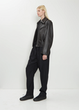 Boxy Leather Blouson