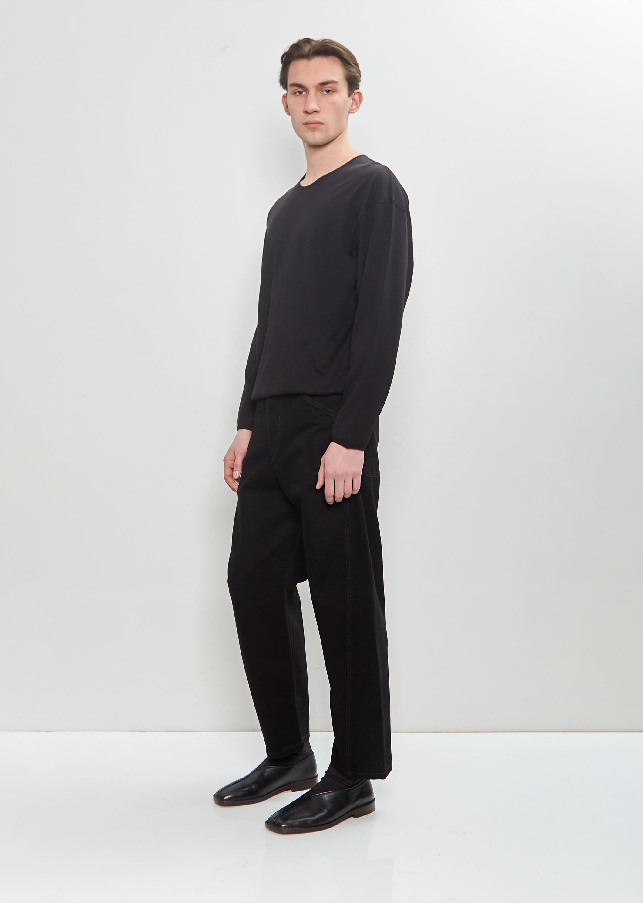 Denim Twisted Workwear Pants – La Garçonne Denim Twisted Workwear Pants – La Garçonne